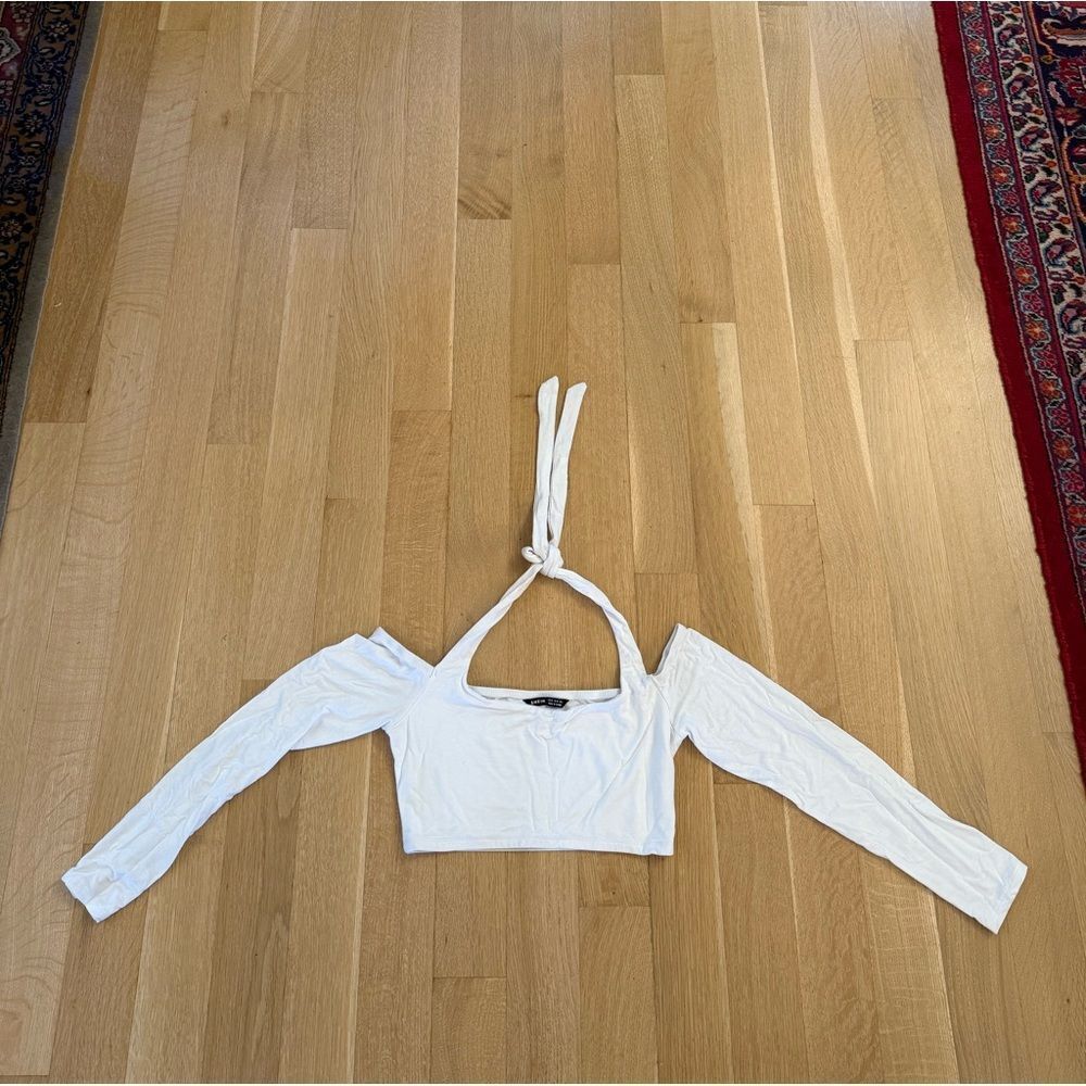 SHEIN White Off-Shoulder Crop Top